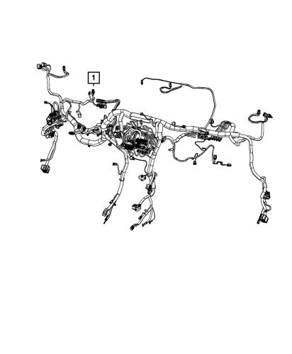 Genuine mopar instrument panel wiring 68521437ac