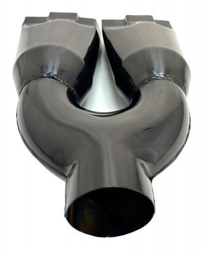 Exhaust tip 2.25  inlet 4.75  outlet 13.75  long wdcb225bowtie-bk-ss black chrom