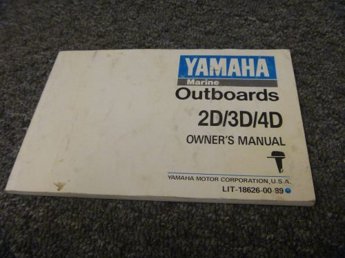 1992-1994 yamaha 2d 3d 4d outboard owner operator manual 1993 lit-18626-00-89