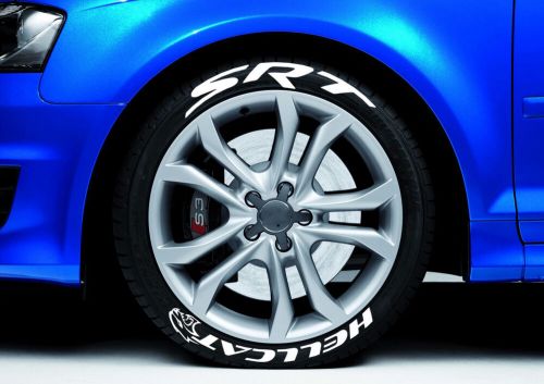 Hellcat srt sticker tire lettering stickers rubber 1.25&#034; - 14&#034; to 22&#034; 4x tires