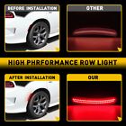 Rear bumper smoked lens red side marker signal light for 2015-2022 dodge charger