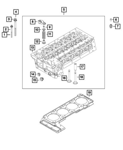 Genuine mopar cylinder head gasket 68133331aa