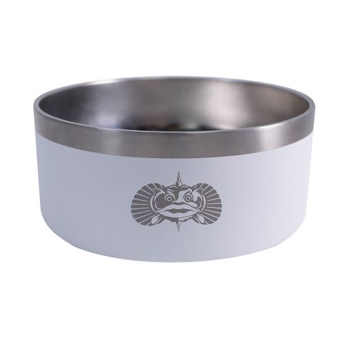 Toadfish non-tipping dog bowl - white  1052