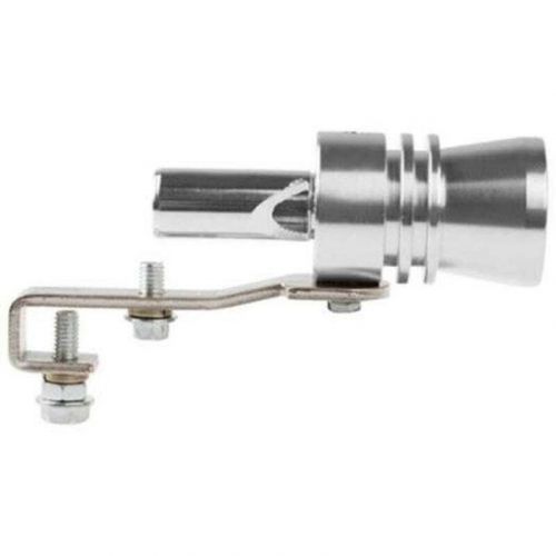 Car tuning turbine exhaust pipe sounder whistle silver l silver,stainless steel