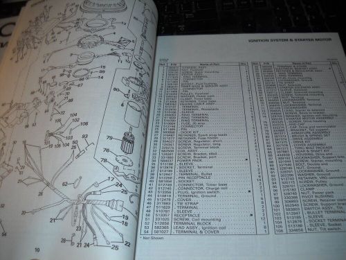 1989 omc johnson and evinrude parts catalogs for 185 hp, 200 hp, 225 hp, 300 hp