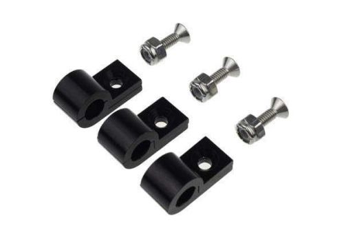 Redhorse 320-38-2 3/8&#034; black aluminum line clamps-6pcs/pkg