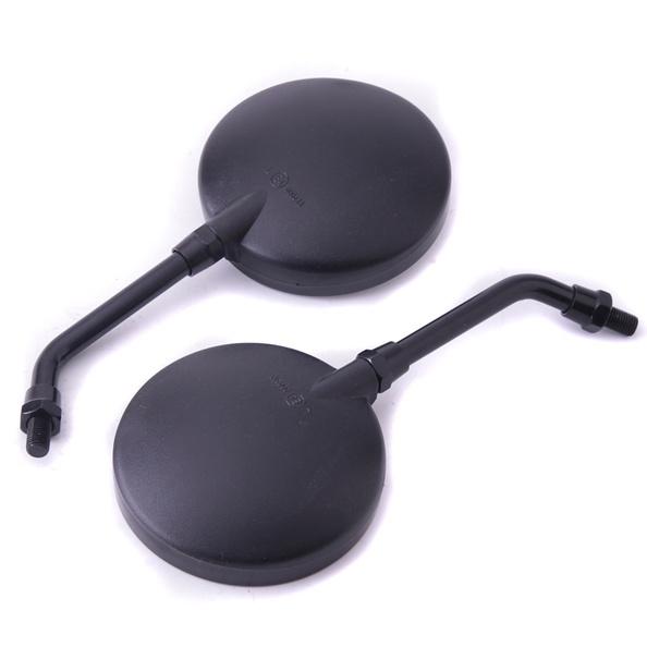 10mm clockwise black side rear view mirrors for kawasaki kz900 kz1000 kz 900 