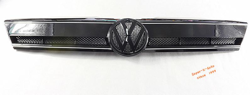 Chrome black front upper center hood grille grill for vw jetta mk6 tsi tdi se