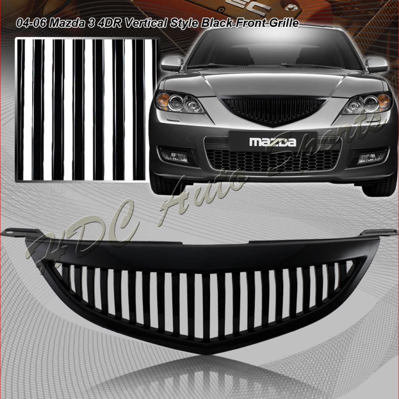 2004-2006 mazda 3 sedan vertical style abs plastic front bumper grille grill