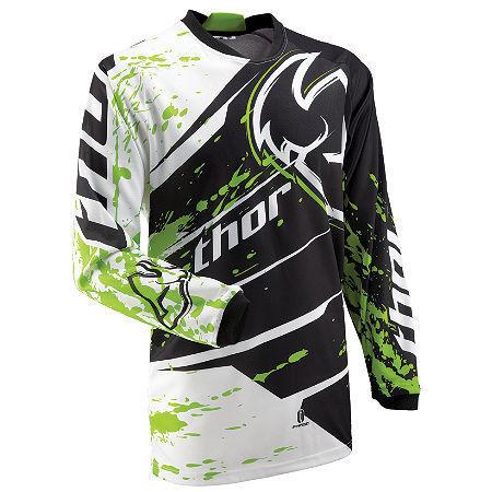Youth phase jersey splatter size large green