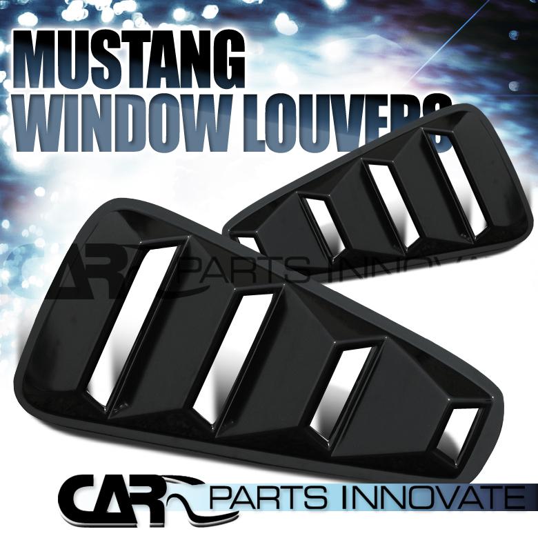 Ford 05-13 mustang gt sse retro black 1/4 quarter window louvers