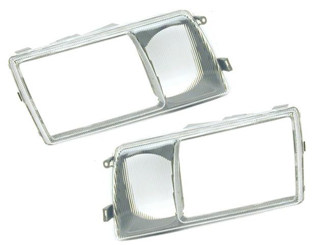 Mercedes w126 uro headlight head light door rim l+r head lamp lens trim