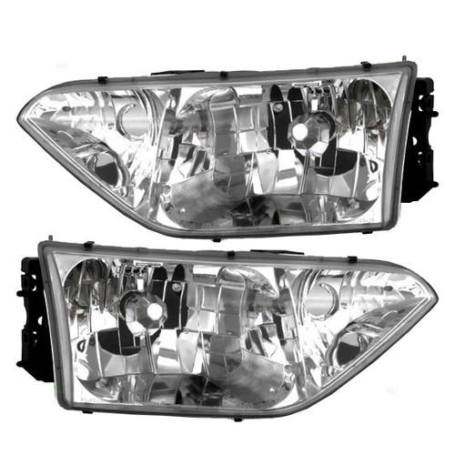 New pair set headlight headlamp lens housing assembly dot 01-02 nissan quest