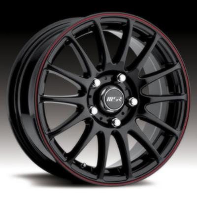 15" x 6.5" msr 068 0688 black with red stripe integra vue malibu wheels rims +38