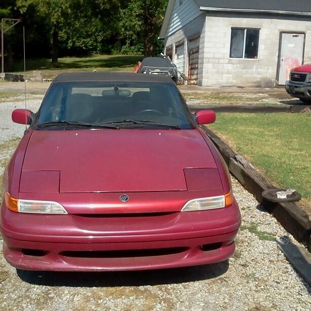 94 merc capri convertable 5 spd