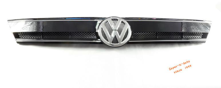 Chrome black front upper center hood grille grill for vw volkswagen jetta mk6 