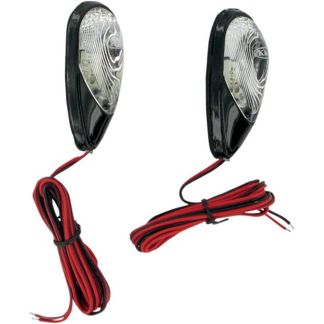 K&s mini flush mount marker light set with bolt black amber