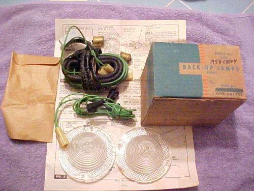 Chevrolet chevy passenger 1958 b/u lamp kit lens 58 nos gm guide