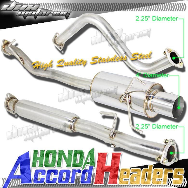 Honda accord 90-93 f22 2.2l stainless steel catback exhaust system cat back jdm