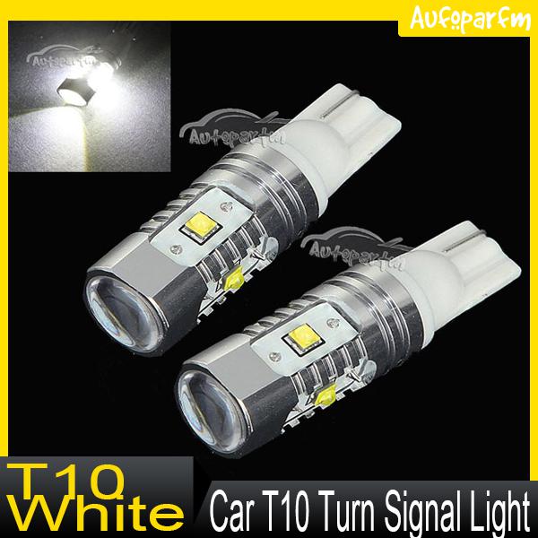 Pair  t10 168 white cree 5 cree led car high power wedge light bulb lamp 12v 