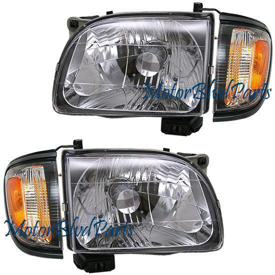 01-04 tacoma headlights headlamp+corner right+left gray