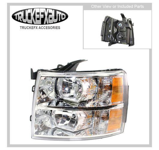 Capa left side headlight lamp truck silverado pickup chevy clear lens lh halogen