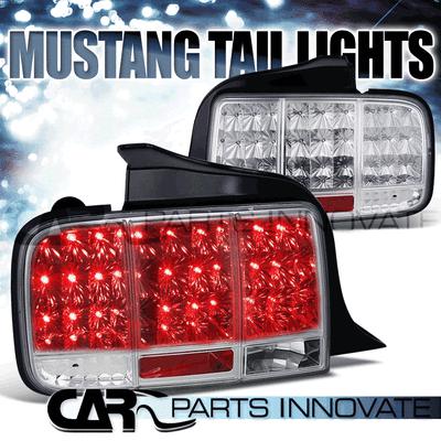 05-09 mustang sequential led tail lights brake rear lamp turn signal chrome