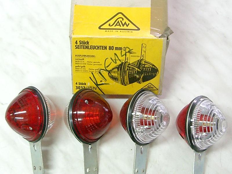 Set of 4 vintage truck clearance marker lights