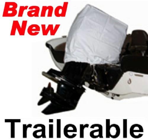 New vinyl outboard boat motor/engine cover,2-stroke 125-235 h.p.,trailerable