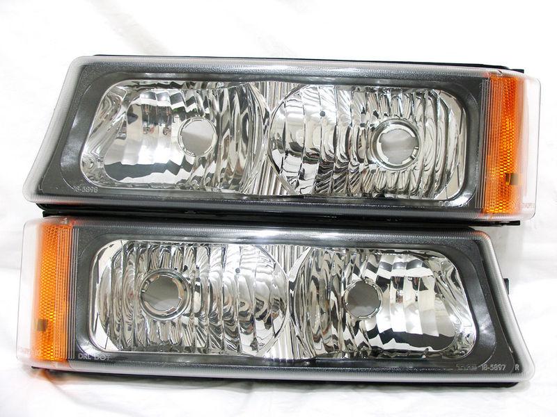 03 silverado 02 avalanche pickup corner park signal light lamp rl pair new