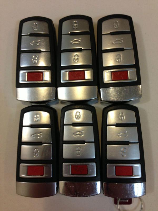 Lot of 6 volkswagen vw passat cc smart key less remote fob oem 06-12 nbgoo9066t