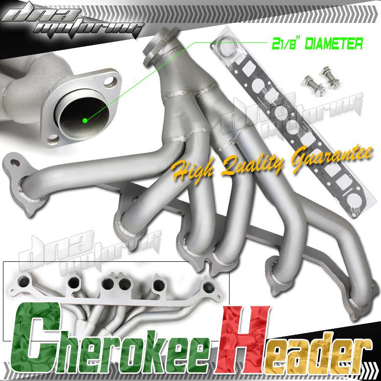 Jeep cherokee wrangle 4.0l i6 ceramic steel racing header/exhaust yk/tj/xj/zj