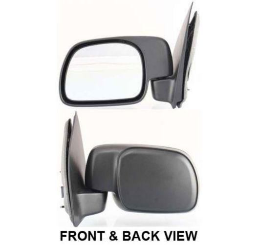 New drivers manual side view mirror glass and housing assembly ford aftermarket