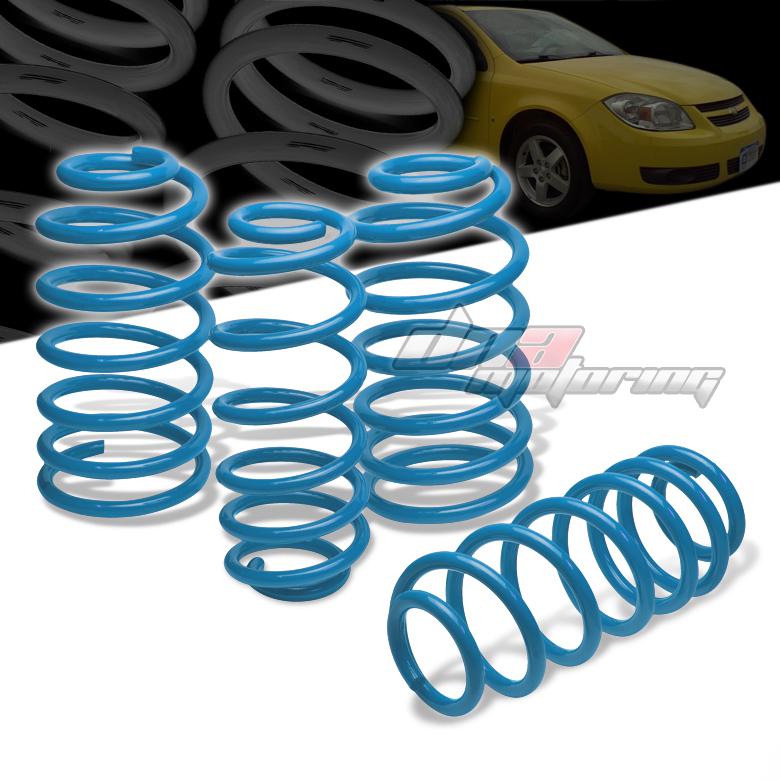 06-10 chevy cobalt blue 1.9" drop suspension racing lowering springs f255/r235lb