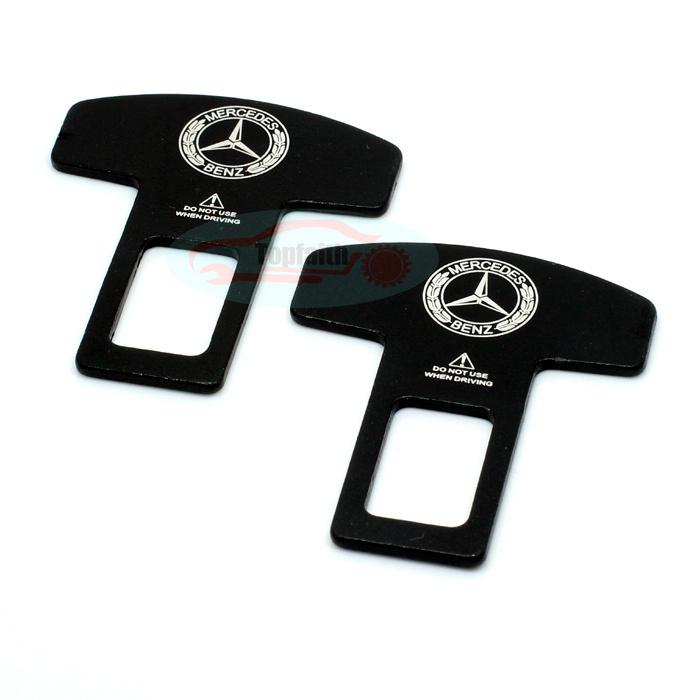 2x car safety seat belt buckle alarm clasp stopper eliminator for mercedes benz 