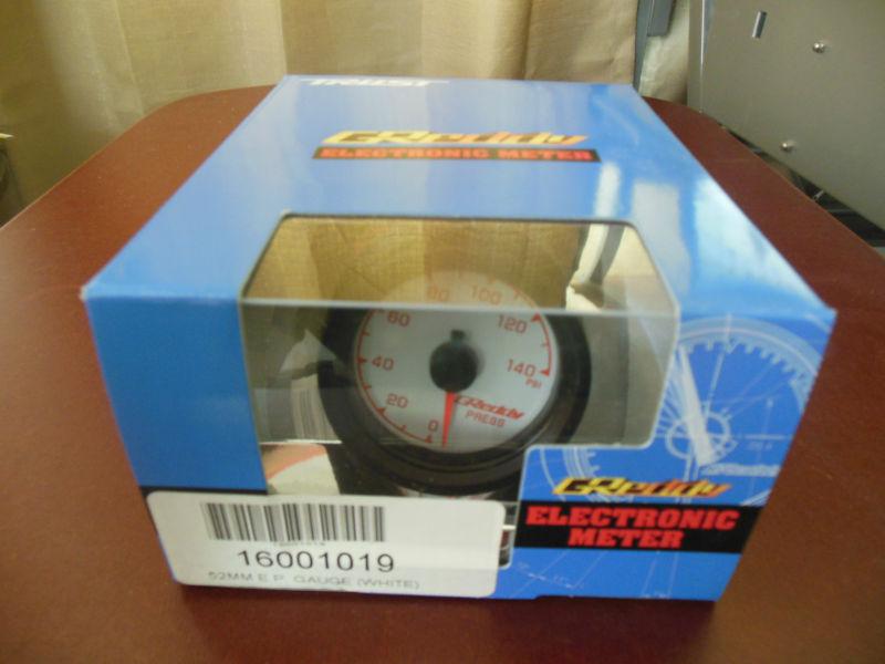 Greddy oil/fuel pressure gauge brand new in original box 52mm white face