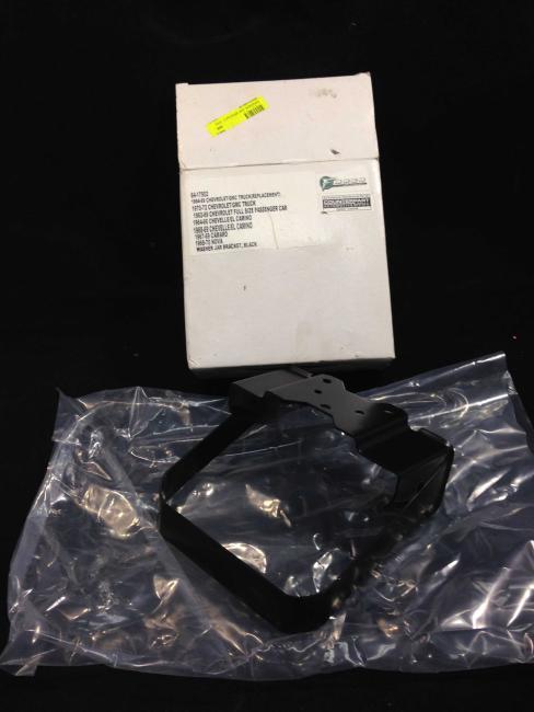 1964-1969 chevrolet truck windshield washer jar bracket (black). a8e  nib