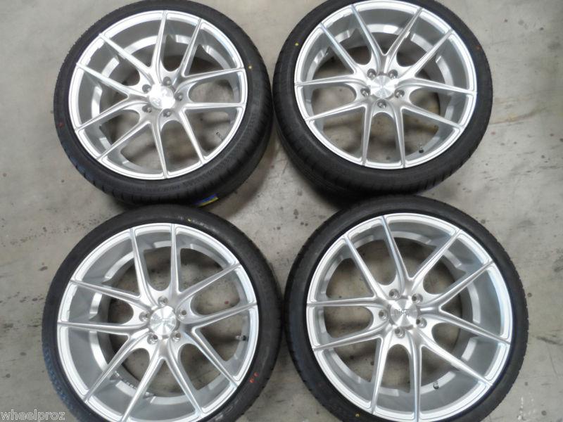 20" niche targa concave silver wheels/tires  5x112 5x114 5x120 rims