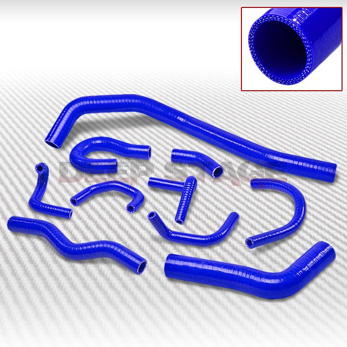 3-ply silicone radiator hose tube high temp 88-91 honda civic/crx/cr-x d blue