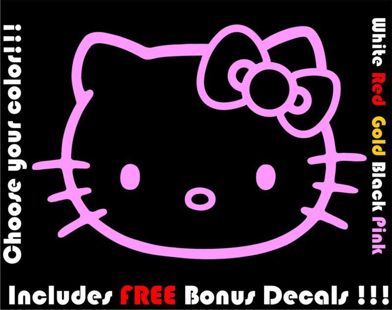 Hello kitty decal car window sticker laptop decal free bonus with buy it now tue