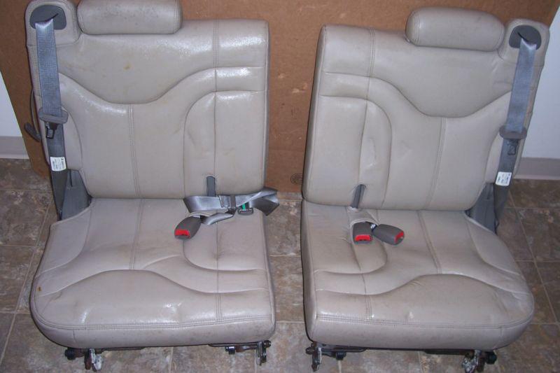 00 01 02 03 04 05 06 escalade tahoe yukon 3rd row seats leather tan