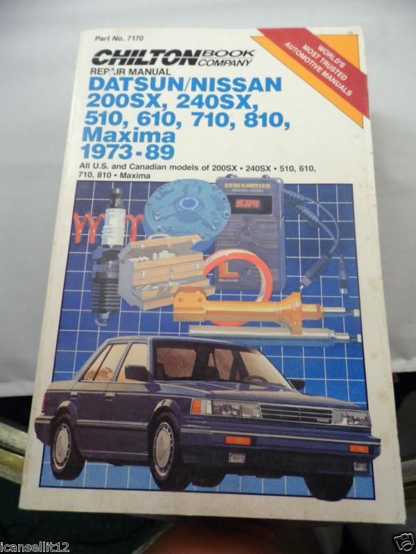 Chilton datsun nissan 1973 -89 repair manual part no.7170 service shop