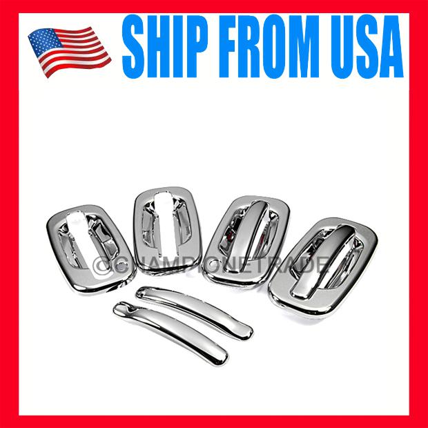 Us chrome mirror door side handle cover trim for chevy tahoe/suburban 2000-2006