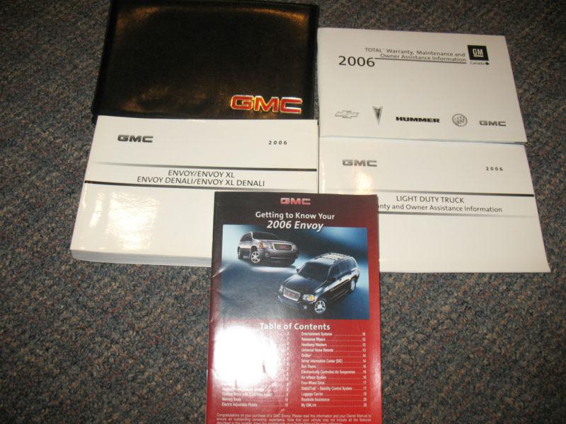 2006 / 06 gmc envoy / envoy xl / denali owners manual set   nice!!!