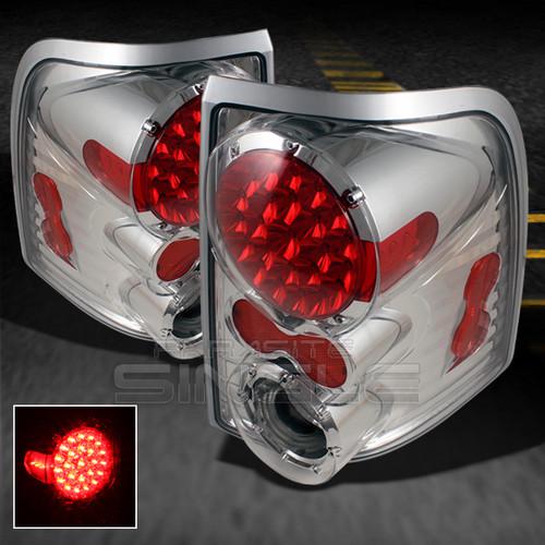 02-05 ford explorer sport suv 4dr clear led tail lights lamps pair left+right