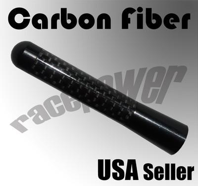 Lexus 3"/76 mm black carbon fiber screw type aluminum universal short antenna