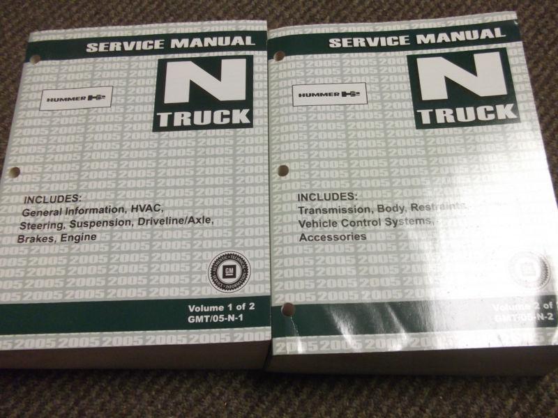 2005 hummer h2 h 2 service repair shop manual set factory oem 05 new dealership