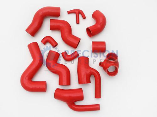 97-02 audi b5 s4 2.7l v6 silicone turbo hose kit boost red biturbo 2xdohc