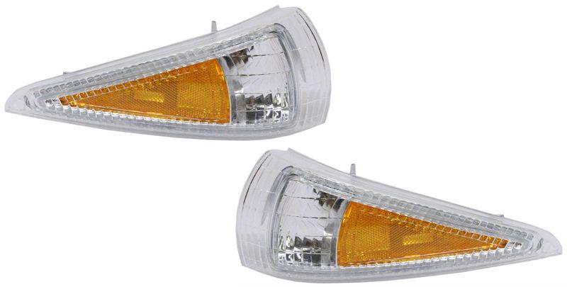 Corner light lamp lens & housing pair set (driver & passenger side, qty 2)