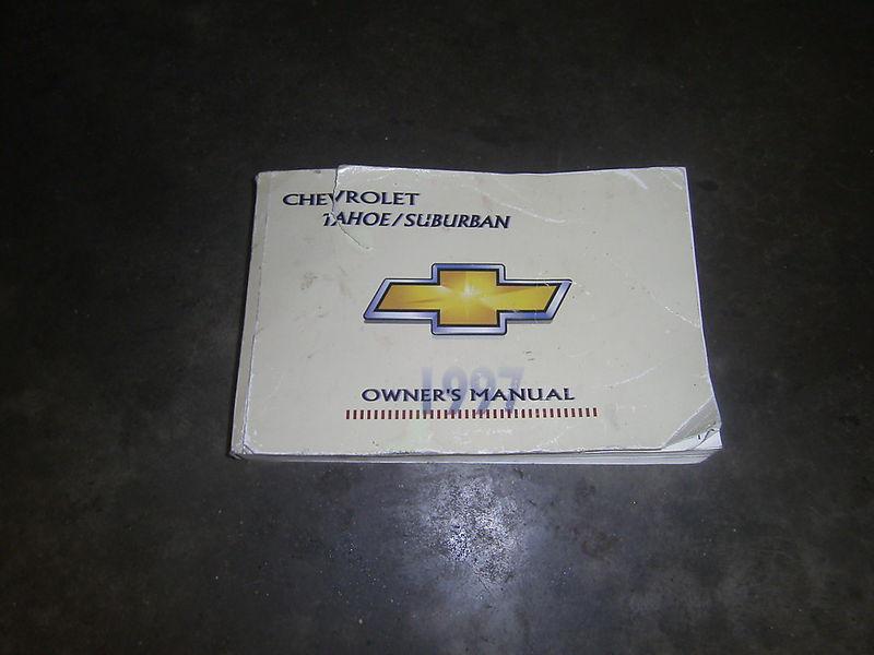 1997 chevy tahoe suburban owner's manual